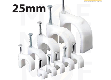 KSS Cable Clips / Wall Wire Clips 25mm | PNK25WE NC-8N | اتاش للكابل