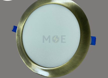 Cuperlight LED Downlight/ Panel Light Bronze Ceiling Flush Mounted Circular Daylight 6500K 2200lm 20.5cm 22W | KG-812-AB-DL | سبوت ليد مدور مخفي برونز دايلايت