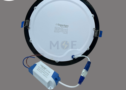 Cuperlight LED Downlight/ Panel Light Bronze Ceiling Flush Mounted Circular Daylight 6500K 2200lm 20.5cm 22W | KG-812-AB-DL | سبوت ليد مدور مخفي برونز دايلايت
