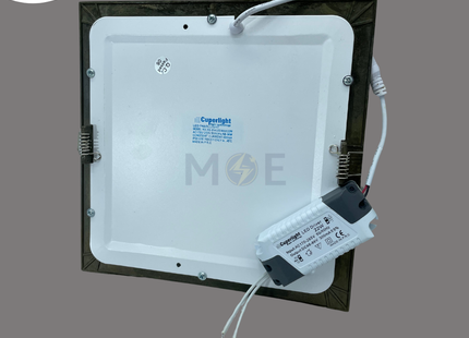 Cuperlight LED Downlight/ Panel Light Bronze Ceiling Flush Mounted Square WarmWhite 3000K 2200lm 20.5cm 22W | KG-814-AB-WW | سبوت ليد مربع مخفي برونز ورم وايت