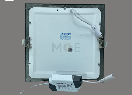Cuperlight LED Downlight/ Panel Light Chrome Ceiling Flush Mounted Square Daylight 6500K 2200Lm 20.5cm 22W | KG-814-22W-SN-DL | سبوت ليد مربع مخفي كروم دايلايت