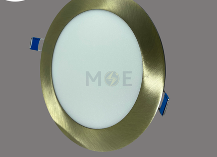 Cuperlight LED Downlight/ Panel Light Bronze Ceiling Flush Mounted Circular Daylight 6500K 1800Lm 15.5cm 18W | KG-807-18W-AB-DL | سبوت ليد مدور مخفي برونز دايلايت