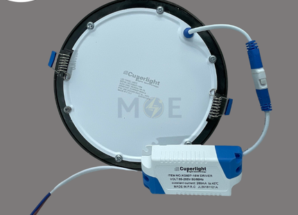 Cuperlight LED Downlight/ Panel Light Bronze Ceiling Flush Mounted Circular Daylight 6500K 1800Lm 15.5cm 18W | KG-807-18W-AB-DL | سبوت ليد مدور مخفي برونز دايلايت