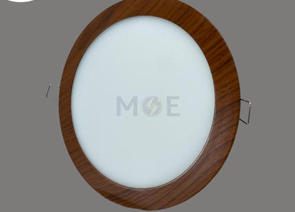 Cuperlight LED Downlight/ Panel Light Wooden Ceiling Flush Mounted Circular Warmwhite 3000K 2750Lm 22cm 25W | KG-813/25W | سبوت ليد مدور مخفي خشبي ورم وايت