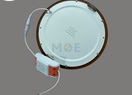 Cuperlight LED Downlight/ Panel Light Wooden Ceiling Flush Mounted Circular Warmwhite 3000K 2750Lm 22cm 25W | KG-813/25W | سبوت ليد مدور مخفي خشبي ورم وايت