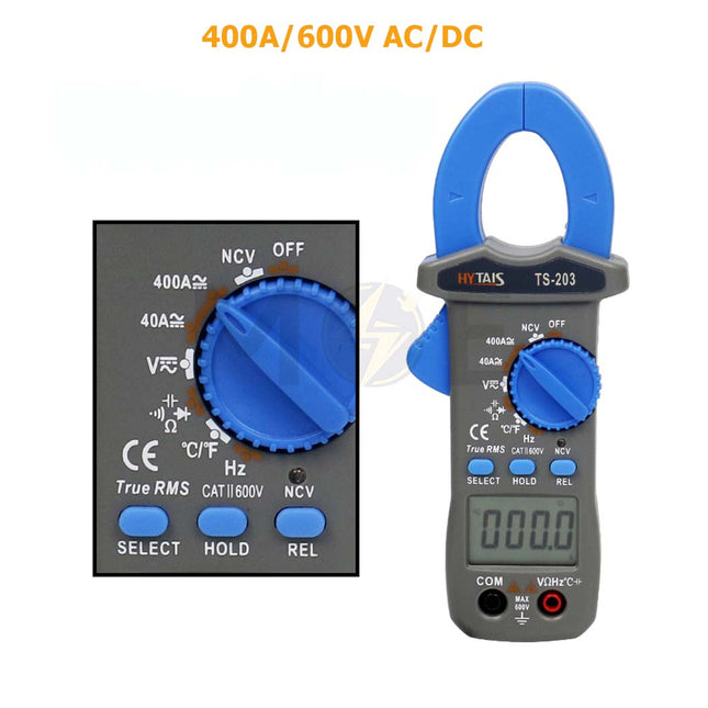 Hytais Digital Clamp Meter ACDC 400A600V  TS203