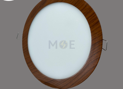 Cuperlight LED Downlight/ Panel Light Wooden Ceiling Flush Mounted Circular Daylight 6500K 2750Lm 22cm 25W | KG-813/25W | سبوت ليد مدور مخفي خشبي دايلايت