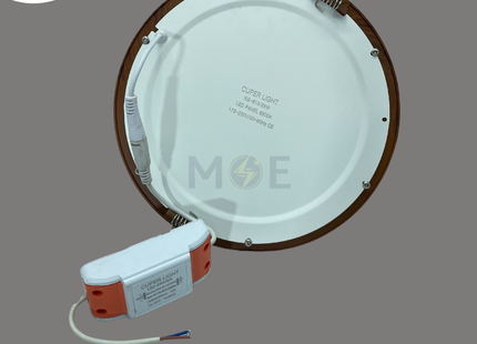 Cuperlight LED Downlight/ Panel Light Wooden Ceiling Flush Mounted Circular Daylight 6500K 2750Lm 22cm 25W | KG-813/25W | سبوت ليد مدور مخفي خشبي دايلايت
