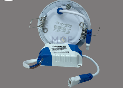 CuperLight LED Downlight/ Panel Light White Ceiling Flush Mounted Circular Daylight 6000K 400Lm 7.5cm 4W | KG800-4W | سبوت ليد مدور مخفي ابيض دايلايت
