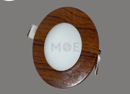 CuperLight LED Downlight/ Panel Light Wooden Ceiling Flush Mounted Circular Warmwhite 3000K 340Lm 7.5cm 4W | KG800/4W | سبوت ليد مدور مخفي خشبي ورم وايت