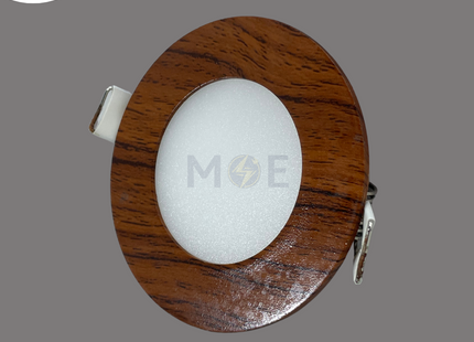 CuperLight LED Downlight/ Panel Light Wooden Ceiling Flush Mounted Circular Daylight 6000K 340Lm 7.5cm 4W | KG800/4W | سبوت ليد مدور مخفي خشبي دايلايت