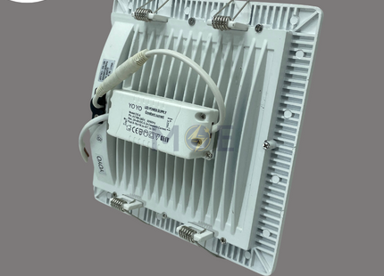 YOYO LED Downlight/ Panel Light White Ceiling Flush Mounted Square Daylight 15cm 18W | DS-8 | سبوت ليد مربع مخفي ابيض دايلايت