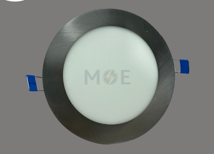 Cuperlight LED Downlight/ Panel Light Chrome Ceiling Flush Mounted Circular Warmwhite 3000K 1500Lm 13.5cm 15W | KG-808 | سبوت ليد مدور مخفي كروم ورم وايت