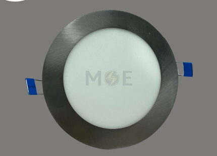 Cuperlight LED Downlight/ Panel Light Chrome Ceiling Flush Mounted Circular Daylight 6500K 1500Lm 13.5cm 15W | KG-808 | سبوت ليد مدور مخفي كروم دايلايت