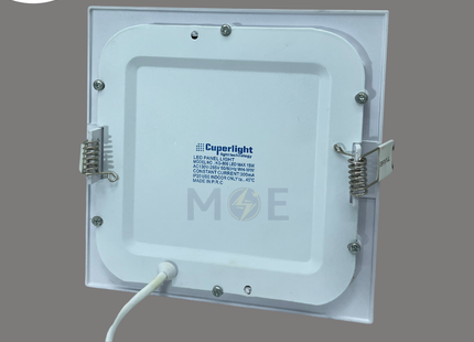 Cuperlight LED Downlight/ Panel Light White Ceiling Flush Mounted Square Warmwhite 3000K 13.5cm 1500Lm 15W | KG-809 | سبوت ليد مربع مخفي ابيض ورم وايت