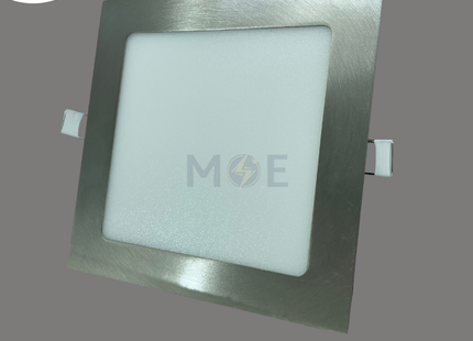 Cuperlight LED Downlight/ Panel Light Chrome Ceiling Flush Mounted Square Daylight 6500K 1800Lm 15cm 18W | KG-821 | سبوت ليد مربع مخفي كروم دايلايت