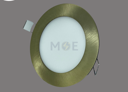 Cuperlight LED Downlight/ Panel Light Bronze Ceiling Flush Mounted Circular Warmwhite 3000K 800Lm 10.5cm 8W | KG803 | سبوت ليد مدور مخفي برونز ورم وايت