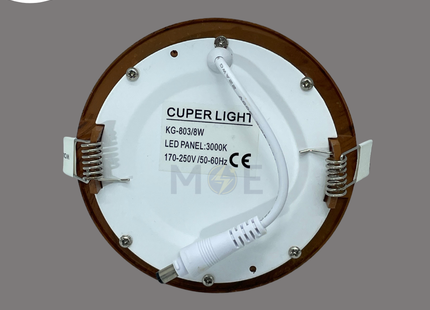 Cuperlight LED Downlight/ Panel Light Wooden Ceiling Flush Mounted Circular Warmwhite 3500K 800Lm 10.5cm 8W | KG803 | سبوت ليد مدور مخفي خشبي ورم وايت