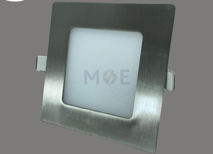 Cuperlight LED Downlight/ Panel Light Chrome Ceiling Flush Mounted Square Daylight 6000K 800Lm 10.5cm 8W | KG804 | سبوت ليد مربع مخفي كروم دايلايت