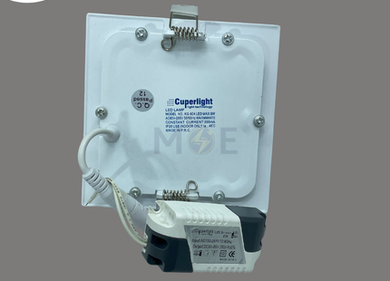 Cuperlight LED Downlight/ Panel Light White Ceiling Flush Mounted Square Warmwhite 3000K 800Lm 10.5cm 8W | KG804 | سبوت ليد مربع مخفي ابيض ورم وايت