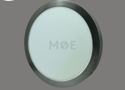 CuperLight LED Downlight/ Panel Light Chrome Ceiling Surface Mounted Circular Warmwhite 3500K 3000Lm 30cm 30W | CPR-30W | سبوت ليد مدور ظاهر كروم ورم وايت