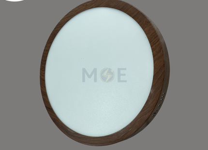 CuperLight LED Downlight/ Panel Light Wooden Ceiling Surface Mounted Circular Daylight 6500K 3000Lm 30cm 30W | CPR-30W | سبوت ليد مدور ظاهر خشبي دايلايت