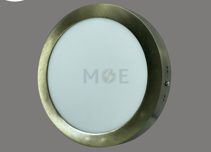 CuperLight LED Downlight/ Panel Light Bronze Ceiling Surface Mounted Circular Daylight 6500K 2200Lm 22.5cm 22W | CP-R-22W | سبوت ليد مدور ظاهر برونز دايلايت