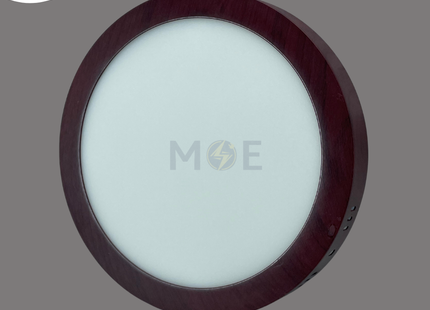 CuperLight LED Downlight/ Panel Light Wooden Ceiling Surface Mounted Circular Warmwhite 3000K 2200Lm 22.5cm 22W | CP-R-22W | سبوت ليد مدور ظاهر خشبي ورم وايت