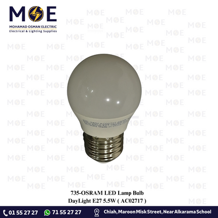 OSRAM LED Lamp Bulb DayLight E27 5.5W | AC02717