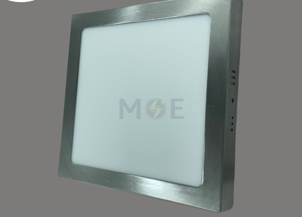 CuperLight LED Downlight/ Panel Light Chrome Ceiling Surface Mounted Square Warmwhite 3000K 2200lm 22.5cm 22W | CP-SQ-22W | سبوت ليد مربع ظاهر كروم ورم وايت