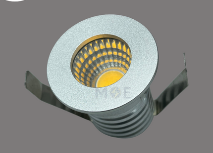 CuperLight LED Pin COB Downlight/ Panel Light Chrome Ceiling Flush Mounted Circular Warmwhite 3000K 400Lm 2.5cm 4W | KG607-COB-4W | سبوت بين ليد مدور مخفي كروم ورم وايت