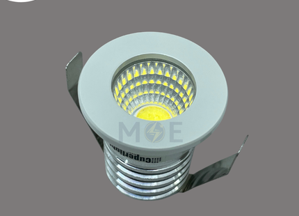 CuperLight LED Pin COB Downlight/ Panel Light White Ceiling Flush Mounted Circular Daylight 6500K 400Lm 2.5cm 4W | KG607-COB-4W | سبوت بين ليد مدور مخفي ابيض دايلايت