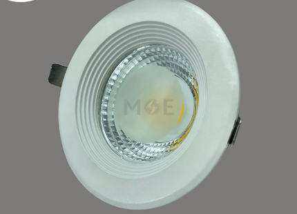 CuperLight LED COB Downlight/ Panel Light White Ceiling Flush Mounted Circular Warmwhite 3000K 10.5cm 1200lm 10W | DL05 | سبوت ليد مدور مخفي ابيض ورم وايت