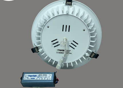 CuperLight LED COB Downlight/ Panel Light White Ceiling Flush Mounted Circular Daylight 6500K 22.5cm 40W | DAF-40W | سبوت ليد مدور مخفي ابيض دايلايت