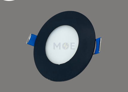 CuperLight LED Downlight/ Panel Light Black Ceiling Flush Mounted Circular Warmwhite 3000K 400lm 7.5cm 4W | KG800 | سبوت ليد مدور مخفي اسود ورم وايت