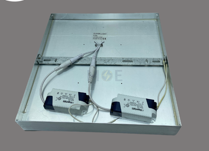 CuperLight LED Downlight/ Panel Light Chrome Ceiling Surface Mounted Square Daylight 6500K 4800Lm 30cm 60W | TH-60W | سبوت ليد مربع ظاهر فضي دايلايت