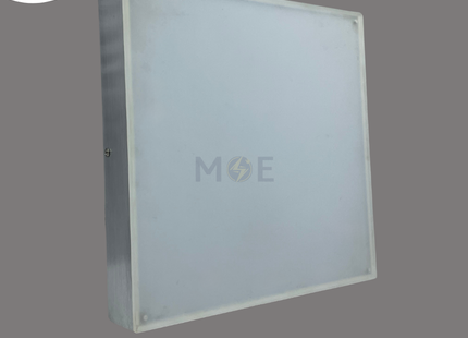 CuperLight LED Downlight/ Panel Light Chrome Ceiling Surface Mounted Square Warmwhite 3000K 26cm 45W | TH-45W | سبوت ليد مربع ظاهر كروم /فضي ورم وايت