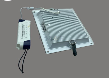 Cuperlight LED Downlight/ Panel Light Chrome Ceiling Flush Mounted Square Daylight 6500K 20.5cm 35W | KG-821 | سبوت ليد مربع مخفي كادر زجاج كروم دايلايت