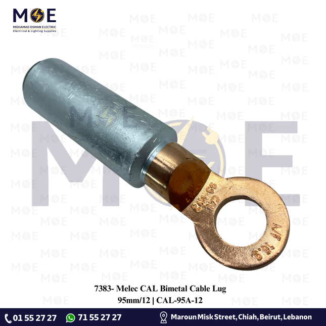 Melec CAL Bimetal Cable Lug 95mm/12 | CAL-95A-12