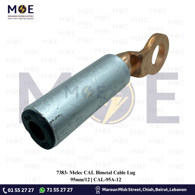 Melec CAL Bimetal Cable Lug 95mm/12 | CAL-95A-12