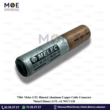 Melec GTL Bimetal Aluminum Copper Cable Connector 70mm/120mm | GTL-AL70/CU120