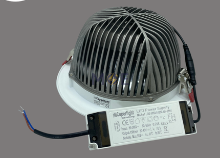 CuperLight LED COB Downlight/ Panel Light Matt White Ceiling Flush Mounted Circular Warmwhite 20cm 6500Lm 65W | ZR-D2008-65W | سبوت ليد مدور مخفي ابيض مات ورم وايت