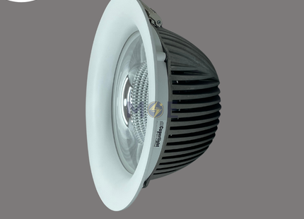 CuperLight LED COB Downlight/ Panel Light Matt White Ceiling Flush Mounted Circular Warmwhite 20cm 6500Lm 65W | ZR-D2008-65W | سبوت ليد مدور مخفي ابيض مات ورم وايت