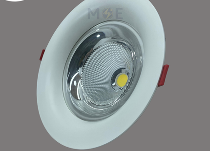 CuperLight LED COB Downlight/ Panel Light Matt White Ceiling Flush Mounted Circular Daylight 20cm 6500Lm 65W | ZR-D2008-65W | سبوت ليد مدور مخفي ابيض مات دايلايت