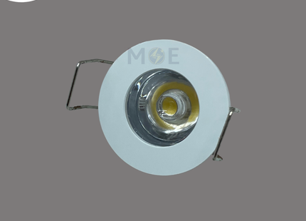 CuperLight LED Pin COB Downlight/ Panel Light White Ceiling Flush Mounted Circular WarmWhite 3000K 2.5cm 1W | LY-8321 | سبوت بين ليد مدور مخفي ابيض ورم وايت