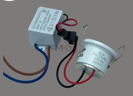CuperLight LED Pin COB Downlight/ Panel Light White Ceiling Flush Mounted Circular WarmWhite 3000K 2.5cm 1W | LY-8321 | سبوت بين ليد مدور مخفي ابيض ورم وايت
