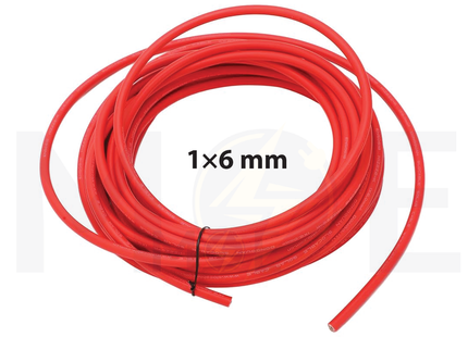 ZB Photovoltaic Solar cable | PV Cable Red | PV1-F 1x6mm | كابل طاقة شمسية مبروم شعري احمر