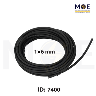 Photovoltaic Solar cable | PV Cable Black | PV1-F 1x6mm | كابل طاقة شمسية مبروم شعري اسود