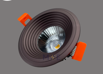 CuperLight LED COB Downlight/ Panel Light Coffee Ceiling Flush Mounted Circular Warmwhite 3000K 9.5cm 700Lm 7W | T2009 | سبوت ليد مدور مخفي كوفي ورم وايت