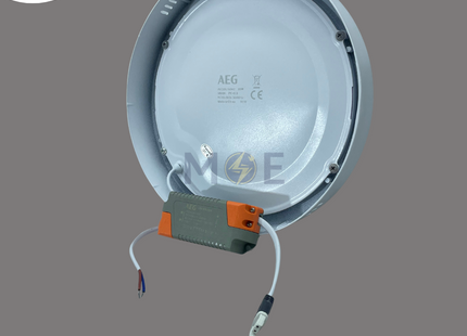 AEG LED Downlight/ Panel Light White Ceiling Surface Mounted Circular CoolWhite 6500K 1440Lm 22cm 18W | 16042 | سبوت ليد مدور ظاهر ابيض دايلايت